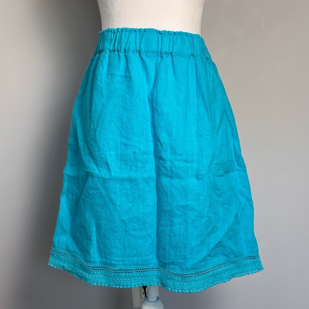 Fresh Produce Seaside Lace Trim Linen Skirt - New
